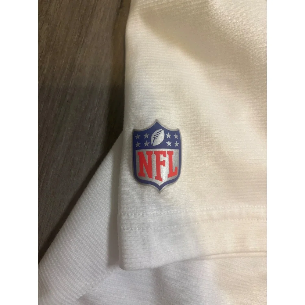 Nike Polo Shirt Mens S White Baltimore Ravens NFL Onfield Dri-FIT Short Sleeve
